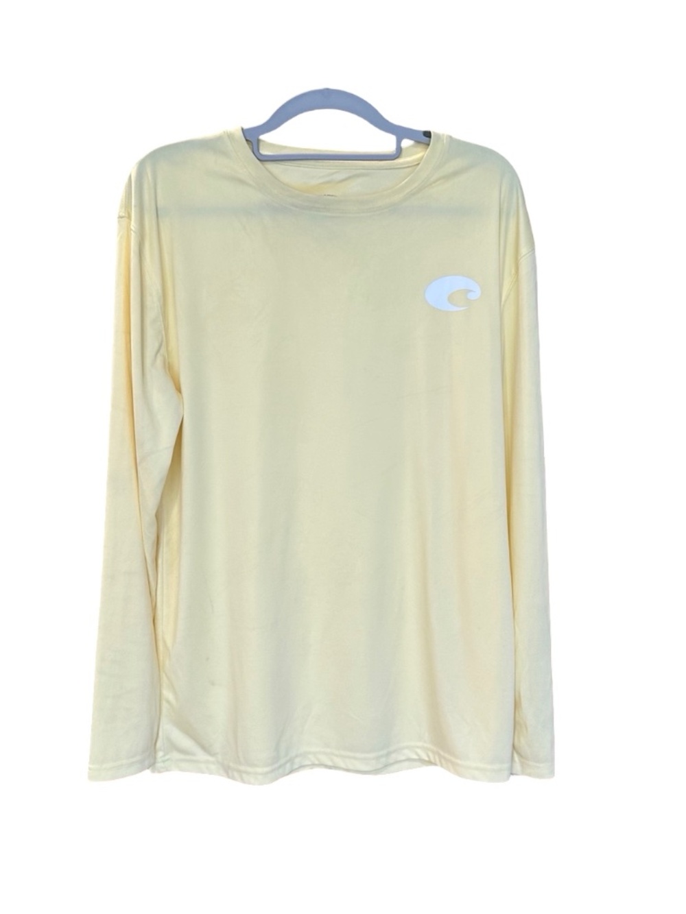 Costa Men's Sun Swim Fishing Long Sleeve Tee Shirt Yellow Large *CALL-OUTS*